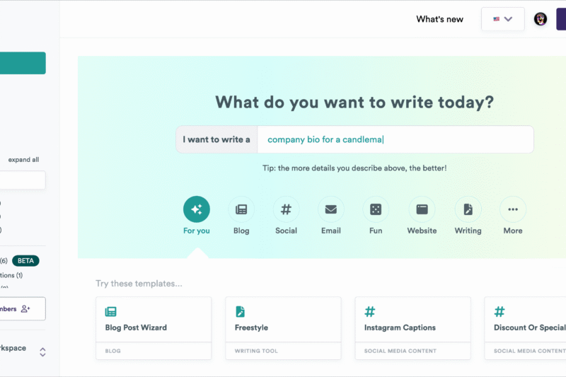 Copy.ai: Instantly Generate Creative Ideas and Content